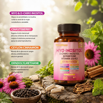 WindBoss Combo Multivitamínico de Soporte para Cortisol y Myo-Inositol
