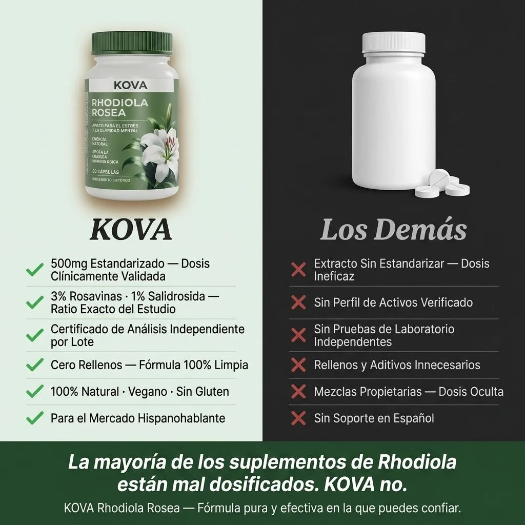 Rhodiola Rosea – Cortisol Alto. Energía Baja. Esto lo Cambia.
