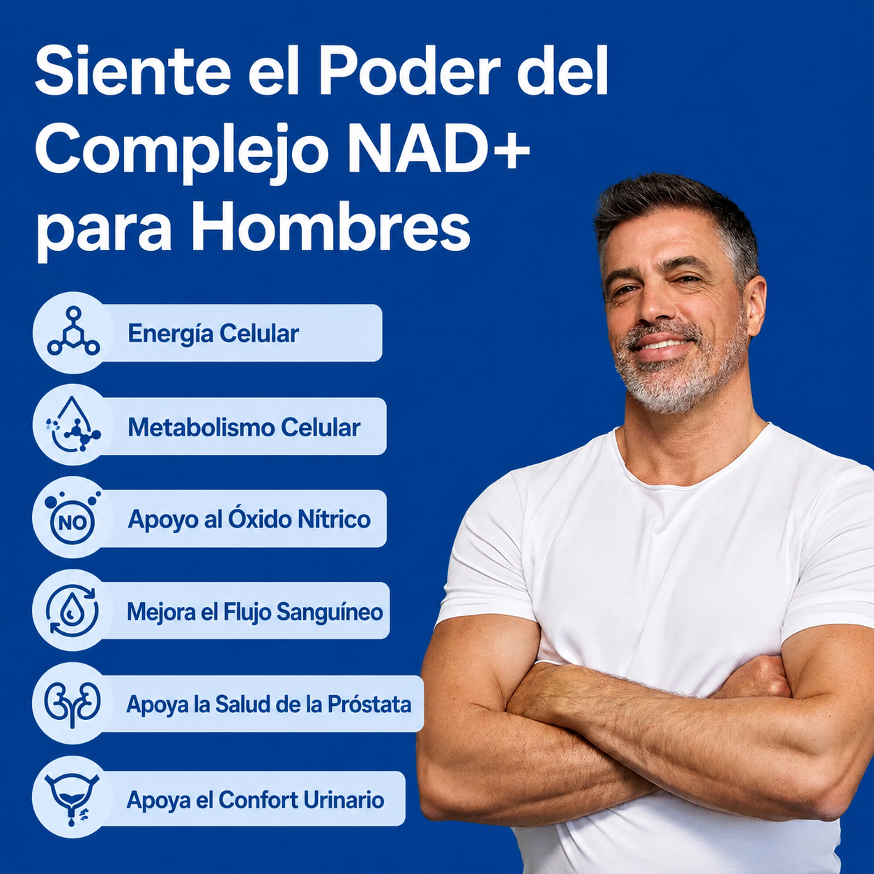 Suplemento Vantique NAD+ para hombres