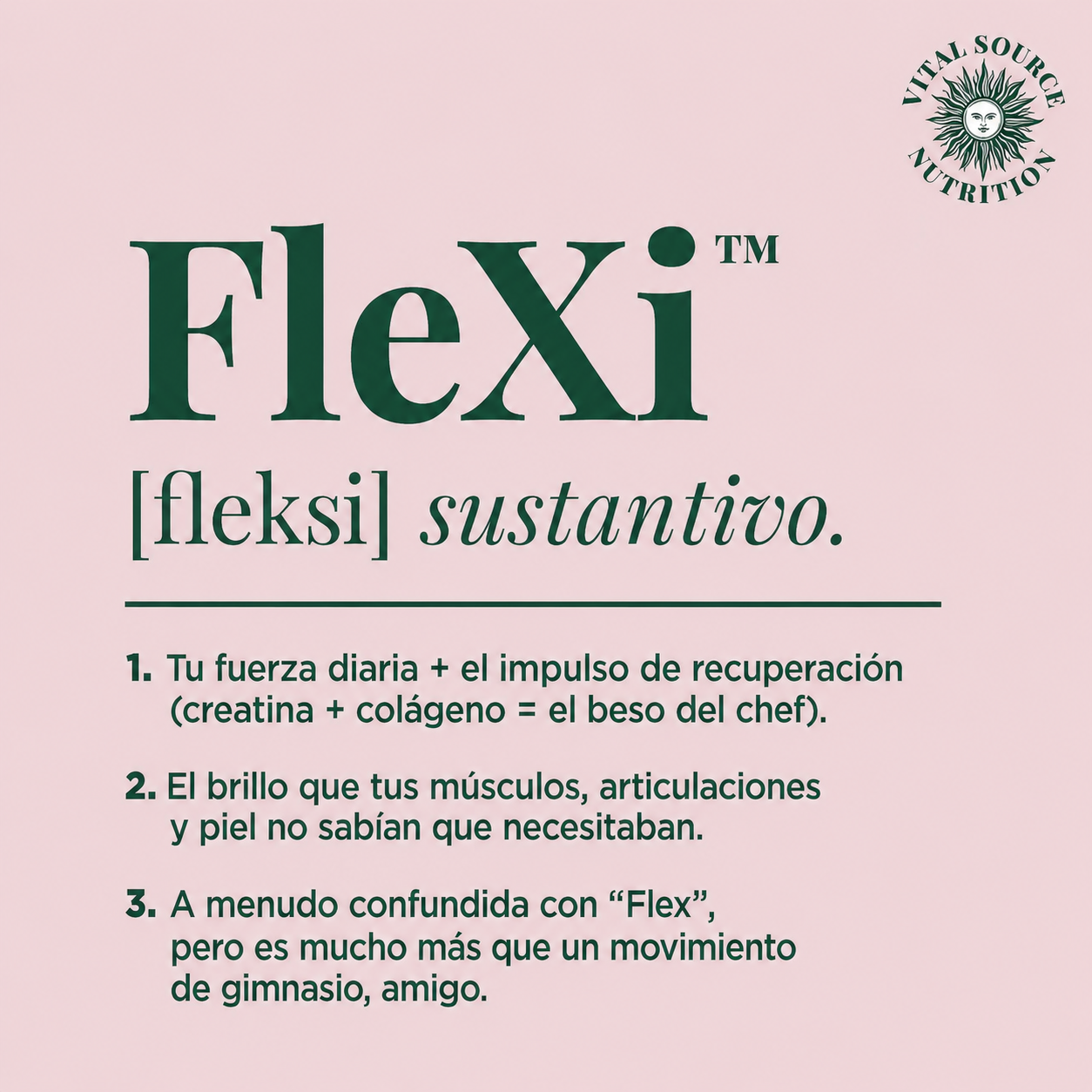 Sobres individuales de creatina y colágeno FleXi™