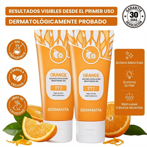 Gel Exfoliante Orange, Limpia tu Piel en 2 minutos (2x1)