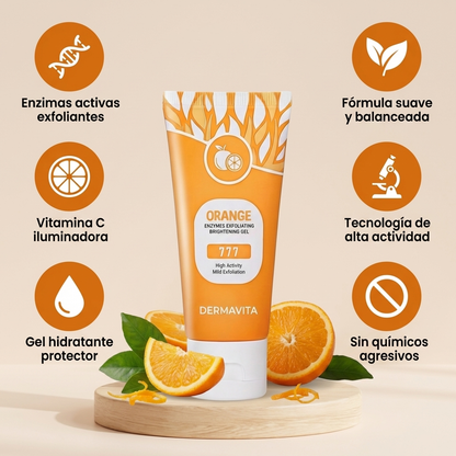 Gel Exfoliante Orange, Limpia tu Piel en 2 minutos (2x1)
