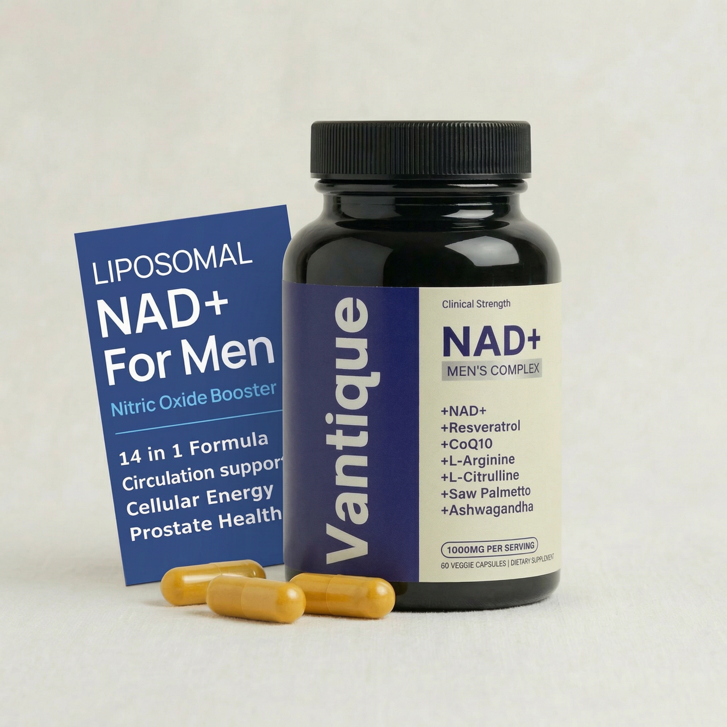 Suplemento Vantique NAD+ para hombres
